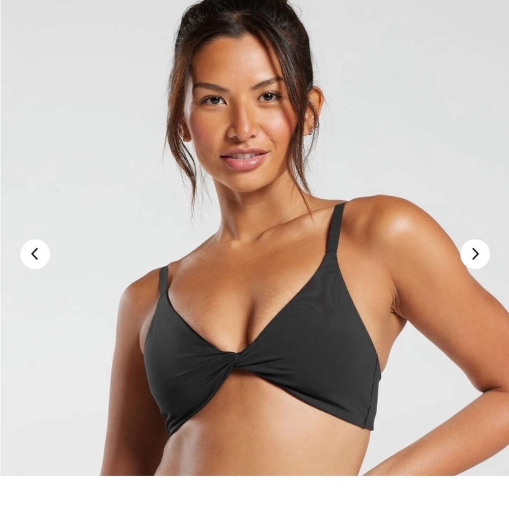 Two front tie Gymshark bras.